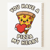 Cute Valentine Pizza Slice – Fun Romantic Gift for Planer (Rückseite)