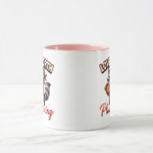 Cute Valentine Raccoon Pirate-Love Worth Plunderin Tasse (Zentrum)