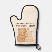 Cute Valentine’s Day Bear Oven Mitt for Mom Ofenhandschuh (Vorderseite)