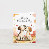 Cute Valentine’s Dog Card Feiertagskarte (Vorderseite)