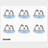 Cute Valentine’s Penguin Sticker (Blatt)