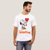 Cute Valentine Snoopy-Style Dog With Heart – Happy T-Shirt (Vorne ganz)