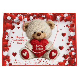 Cute Valentine Teddy Bear Große Geschenktüte