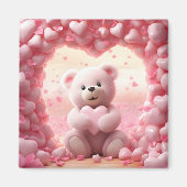Cute Valentine Teddy Bear Magnet (Vorne)
