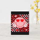 Cute Valentine Vibes Groovy Valentine Day Men Wome Karte (Gelbe Blume)
