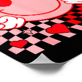 Cute Valentine Vibes Groovy Valentine Day Men Wome Poster (Ecke)