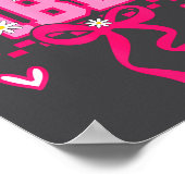 Cute Valentine Vibes Smile Face Valentines Day Gir Poster (Ecke)