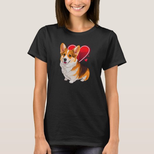 Cute Valentines Corgi Cool Pembroke Welsh Corgi 7 T-Shirt (Vorderseite)