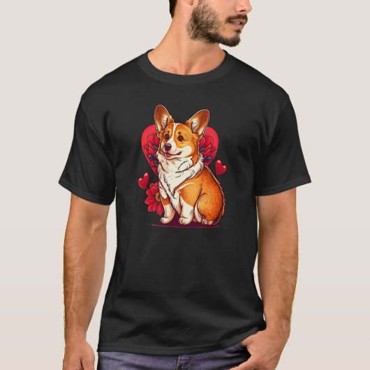 Cute Valentines Corgi Cool Pembroke Welsh Corgi 8 T-Shirt (Vorderseite)