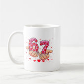 Cute Valentines Day 67 Hearts Funny Six Seven Meme Kaffeetasse (Links)