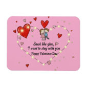 cute valentine's day couple heart custom magnet (Horizontal)