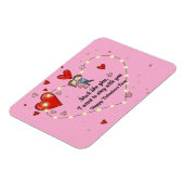 cute valentine's day couple heart custom magnet (Linke Seite)