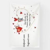 Cute Valentine's day couple hearts custom Banner (Vertikal)