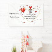 Cute Valentine's day couple hearts custom Banner (InSitu)