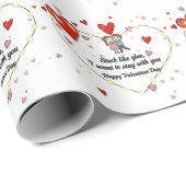 Cute Valentine's day couple hearts custom Geschenkpapier (Rolleneckpunkt)
