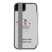 Cute Valentine's day couple hearts custom Incipio iPhone Geldbeutel-Hülle (Folio Rückseite)