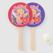Cute Valentine's Day Cupid with "Be Mine" Fächer (Vorne und Hinten)
