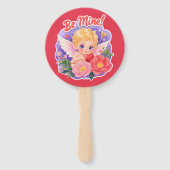 Cute Valentine's Day Cupid with "Be Mine" Fächer (Vorderseite)