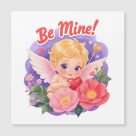 Cute Valentine's Day Cupid with "Be Mine" Magnetkarte