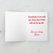 cute Valentine's Day dogs Folded Greeting Card Karte (Innenseite)