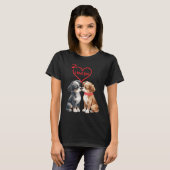cute Valentine's Day dogs Folded Greeting Card T-Shirt (Vorne ganz)