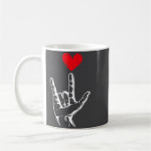 Cute Valentines Day I Love You Hand Sign Language  Kaffeetasse (Links)