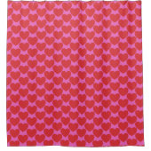 Cute Valentine's Day Pink and Red Heart Pattern Duschvorhang (Vorderseite)