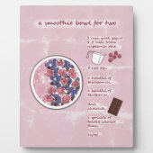 Cute Valentine's Day Smoothie For Two Recipe Art Fotoplatte (Vorderseite)