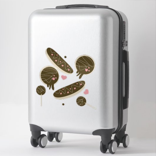 Cute Valentines Day Sweets Donut Bakery Aufkleber (Koffer)