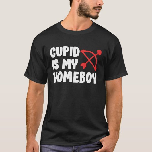 Cute Valentine's Day Tees Cupid Is My Homeboy (Vorderseite)
