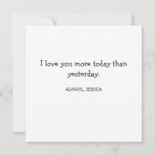 Cute Valentine's Hearts Couple Flat Card (Rückseite)