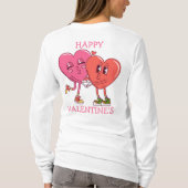 Cute Valentine's Hearts Couple Women's T-Shirt (Rückseite)