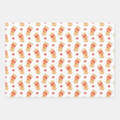 Cute Valentine's Wrapping Paper | Teddy Bear Geschenkpapier Set (Vorderseite 2)