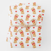 Cute Valentine's Wrapping Paper | Teddy Bear Geschenkpapier Set (Beispiel)