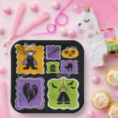 Cute Vampire Coquette Halloween  Pappteller (Party)