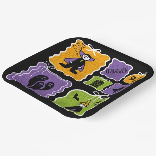 Cute Vampire Coquette Halloween Pappteller (Gewinkelt)