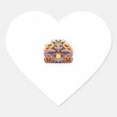 Cute Vampire Giraffe Halloween � Funny Spooky Anim Herz-Aufkleber (Vorderseite)