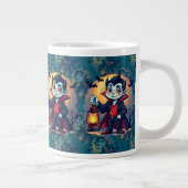 Cute Vampire with Lantern Kawaii Halloween Jumbo-Tasse (Rechts)