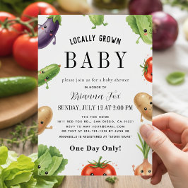 Cute Vegetable Locally Grown farm Baby Shower Einladung