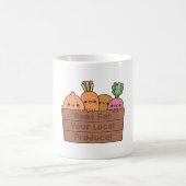Cute Vegetables Root For Your Local Produce Kaffeetasse (Mittel)