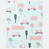 Cute Vehicles Pattern Kids Blanket Fleecedecke (Vorderseite)