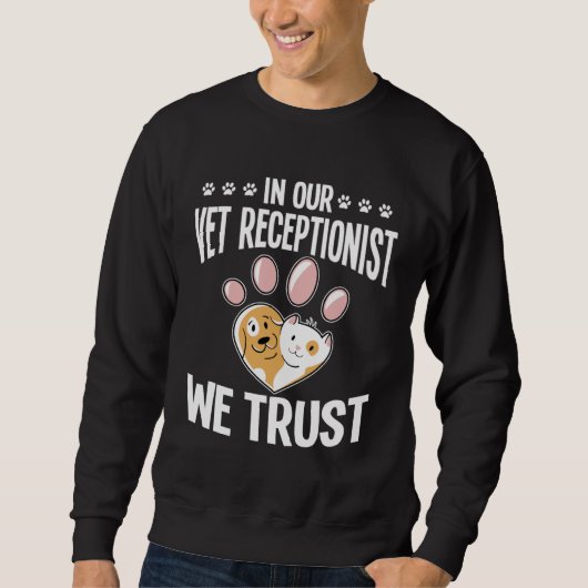 Cute Vet Receptionist Outfit Love Animal Health Sweatshirt (Vorderseite)