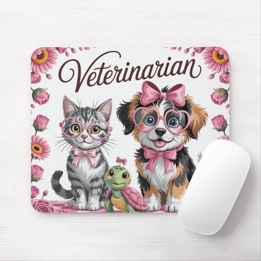 Cute Veterinarian Mousepad (Mit Mouse)