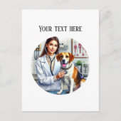 Cute Veterinarian Office customizable Postcard Postkarte (Vorderseite)