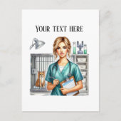 Cute Veterinarian Office customizable Postkarte (Vorderseite)