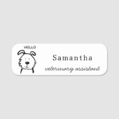 Cute Veterinary Assistant Namensschild (Vorderseite)