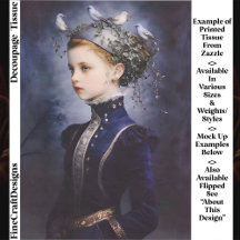 Cute Victorian Girl, Ivy & Birds FF5L Decoupage