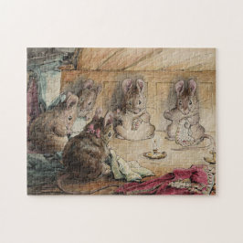 Cute Vintage Beatrix Potter 5 Mice sewing Puzzle
