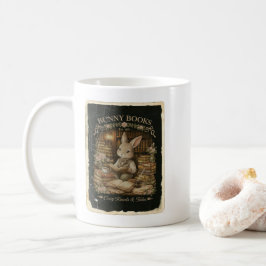 Cute Vintage Bunny Books Kaffeetasse