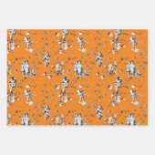 Cute Vintage Cupid Angels Floral Toile Pink Geschenkpapier Set (Vorderseite 2)